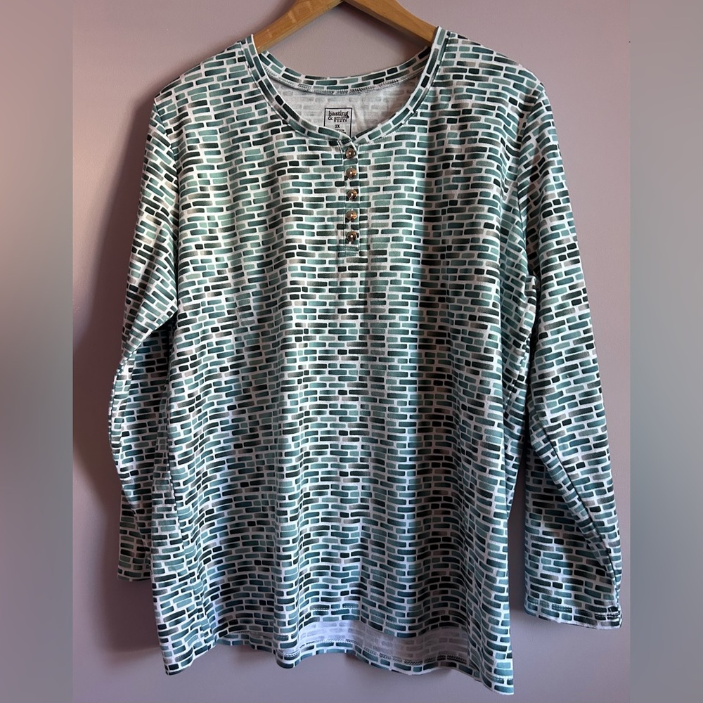 Hastings & Smith Long Sleeve Top Size 3X